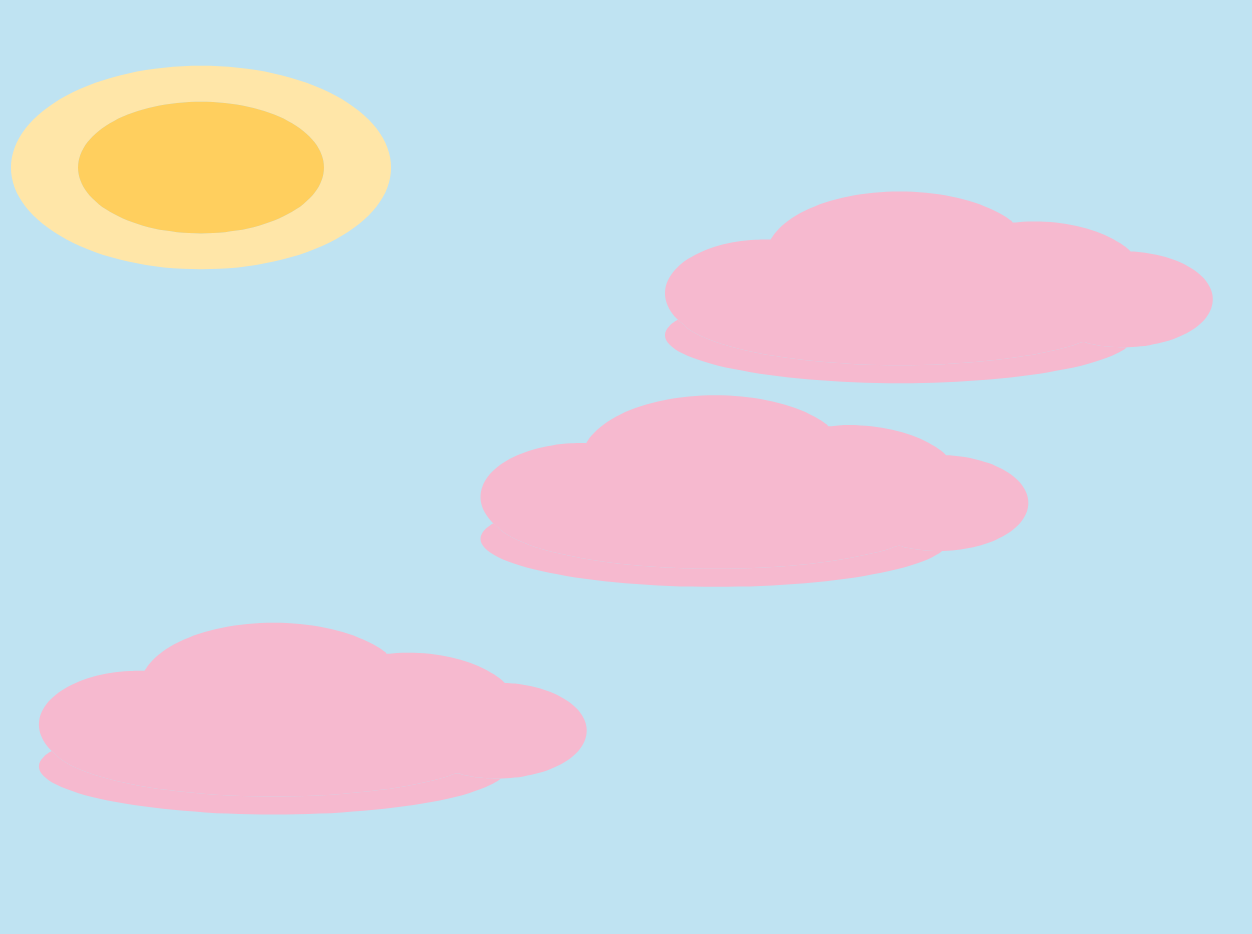 The same clouds, all turned green after a single edit